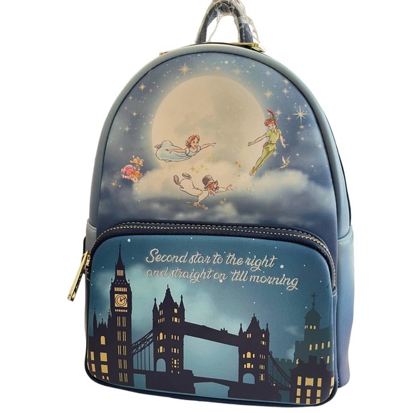 Loungefly Handbags - NWT RARE Peter Pan London Glow-in-the-Dark Disney Loungefly Backpack